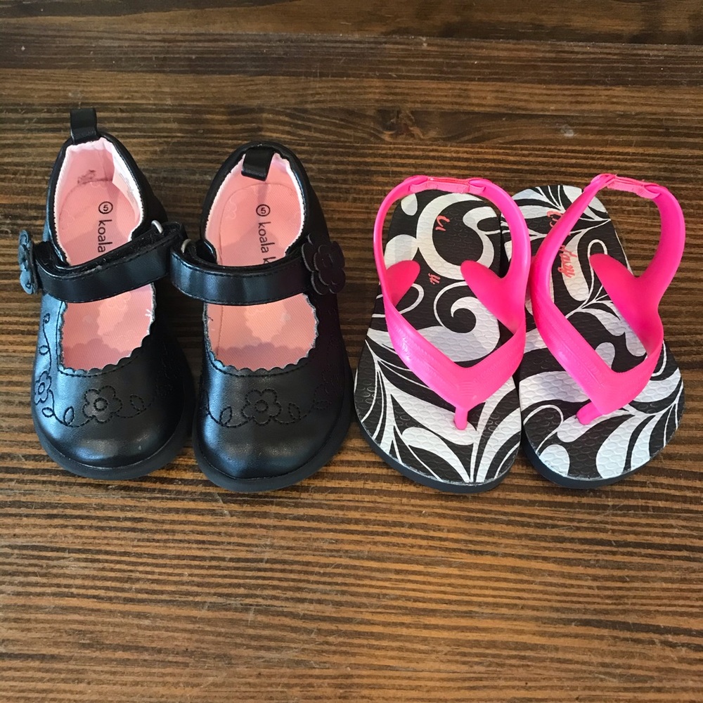 Baby Girl Shoe Bundle Koala Kids Dress Beach Size 5 EUC